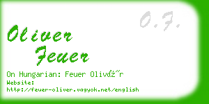 oliver feuer business card